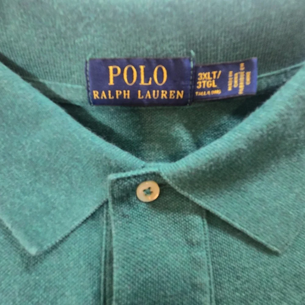 Polo Ralph Lauren Short Sleeve Men's Size 3XLT Tall Pink Pony‎ Lime Green Shirt